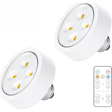 Ampoules E27 rechargeables avec télécommande, blanches (1/5)