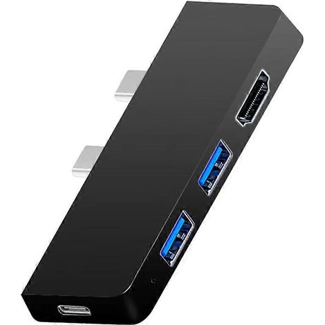 Station d'accueil Type-C, répartiteur, chargeur PD pour ordinateur portable, adaptateur hub USB Type-C, compatible HDMI 4K, haute vitesse pour Microsoft Surface Pro 8 (1/5)