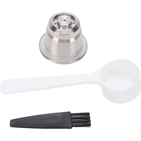 Dosette de café réutilisable en acier inoxydable 304, filtre rechargeable, tasse avec brosse et cuillère pour fabricants