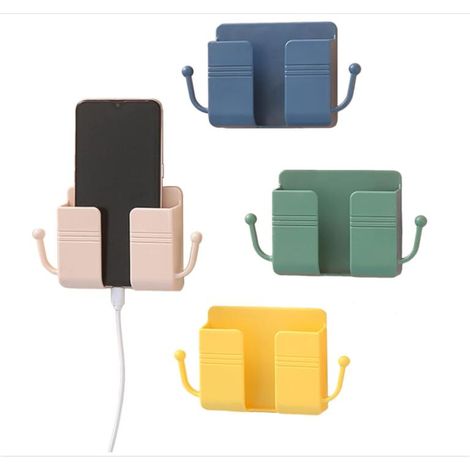 (10x3x9,5cm, 4 coloris)support telecommande mural, 4 Pièces rangement telecommande tv ABS boite telecommande avec Crochet pour Télécommandes, Articles