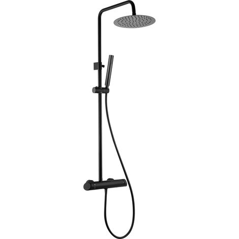 Deante Douche Pluie Arnika Nero - Noir Mat - Design Moderne - Écologique et Économique (1/5)