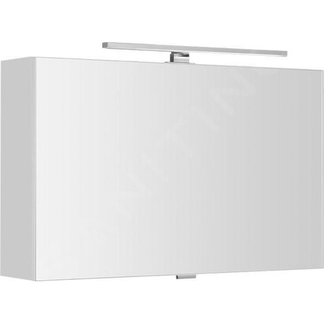 Armoire à miroir CLOE avec. Lumière LED, 80x50x18cm, blanc (1/5)
