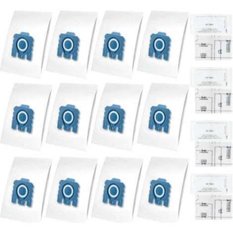 [JAMAIS UTILISÉ]HyClean 3D FJM Sac d'Aspirateur pour Miele (12 sacs, 2 filtre pour moteur, 2 filtre évacuation) Sac d'Aspirateur pour Miele GN Pack XXL, Alternative pour Miele 9917730 GN HyClean 3D