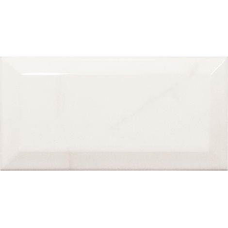Aelle - Carrelage mur métro effet marbre blanc brillant 7,5X15 cm METRO CARRARA - Vendu par boîte de m² (1/5)