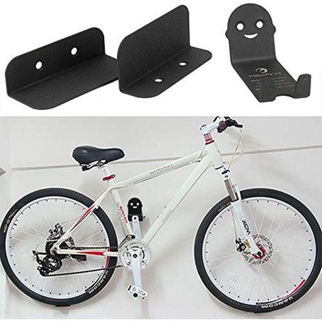 Support de Vélo à fixer au mur en acier,Porte-Vélo de Rangement 3 pièces (support de pédalier, support de roue) (1/5)