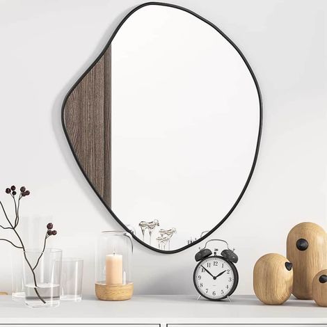 vidaXL Miroir mural Noir 60x50 cm (1/5)