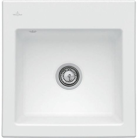 V&B Spüle SUBWAY 50 S 525x510mm Exzenterbetätigung stone white