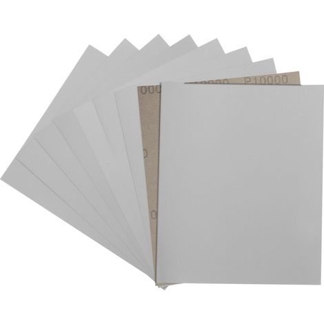 Papier de Verre,Abrasif 10000 Grain Utilisé pour polir le métal le bois les voiture,5 Pcs Poncer 230x280 mm (1/5)