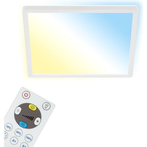 LED Panel Dimmbar Fernbedienung Ultraflach CCT 18W weiß Kunststoff Briloner