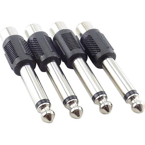 Adaptateur Audio 6.35mm Mâle Stéréo vers RCA Femelle pour Vidéo et Accessoires (1/5)