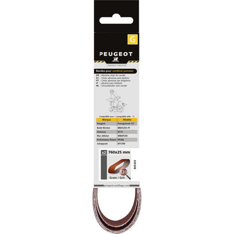 Jeu de 2 bandes abrasives 760x25 mm Grain 120 (1/5)