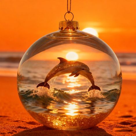 Ornement De Noël En Acrylique - 2D Vie Marine Et Forêt - Décoration Suspendue Pour Arbre Guirlande Fenêtre - 1 Pièce (1/5)