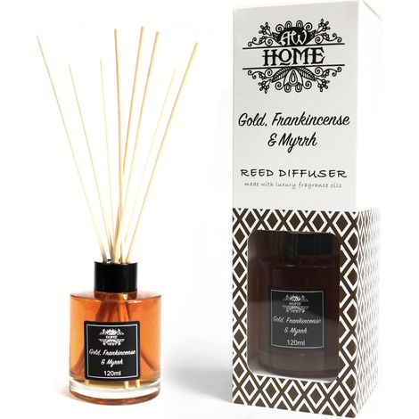 Diffuseur de Roseaux 120 ml - Or. Encens et Myrrhe- Vendu par 1 (1/4)
