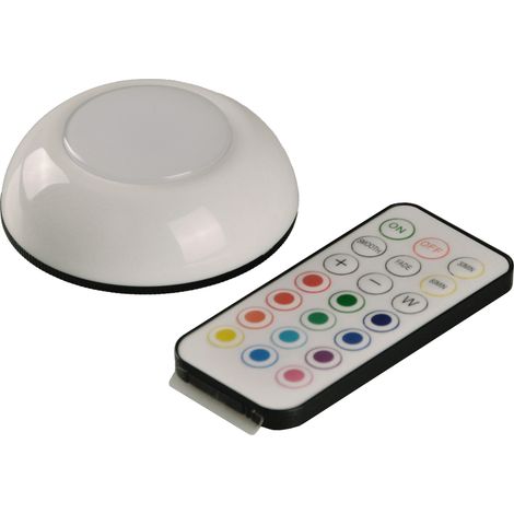 Lampe sous-meuble LED RGB télécommande piles AAA Polux 322005 (1/5)