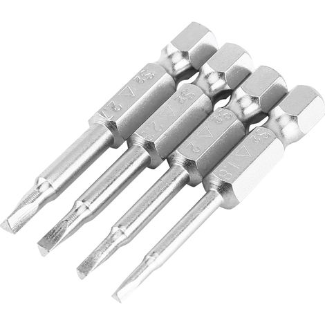 Lot de 4 embouts de tournevis triangulaires de 50 mm, diamètres Δ1,8/Δ2,0/Δ2,3/Δ2,7, tige hexagonale 1/4 pouce (1/5)