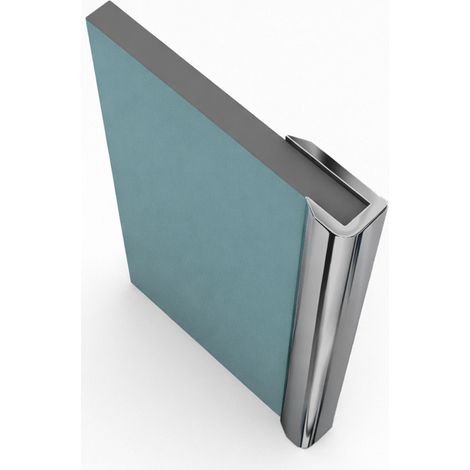2 profili di finitura in alluminio cromato altezza 250cm compatibili con WALL'IT e STONE'IT