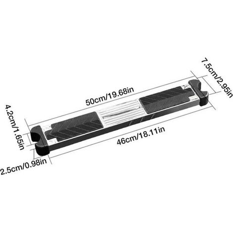 Marche d'échelles de piscine 50x7.5cm Pédale d'échelles de piscine Échelles en acier inoxydable antidérapantes 304 stainless steel 1pcs