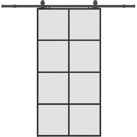 Maison Exclusive - Schiebetür mit Beschlag Schwarz 102,5x205 cm E