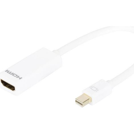 DIGITUS DisplayPortCable miniDP -- HDMI-A St/Bu 0,15m blanco (1/3)