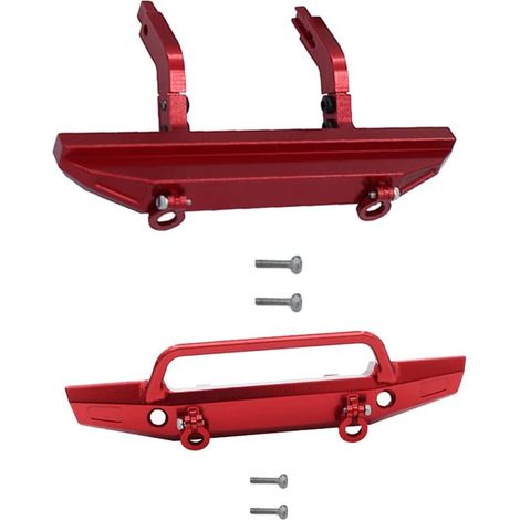 Pare-chocs et arrière en métal pour voiture à 1/18 RC TRX4-M TRX4M, pièces de mise à niveau, rouge (1/5)