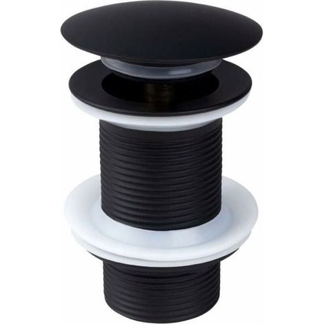 Bonde de Lavabo Noire sans Trop-Plein Bonde Pop-Up Universelle pour Vasque Poser couleurs multiples Largeight (1/4)