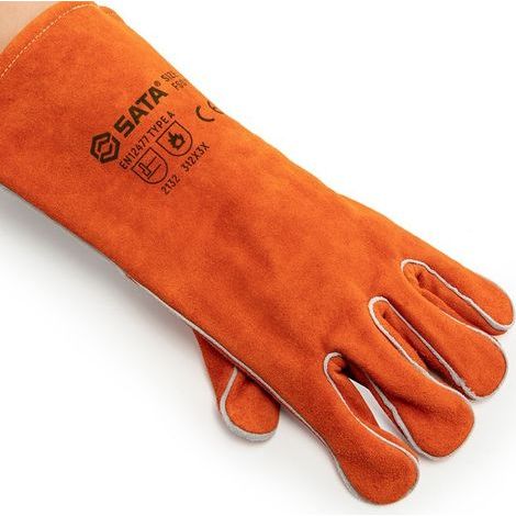 Gant Soudure, Gants Protections en Cuir, Aramide, Resistance à l'Abrasion, à la Dechirure, à l'Usure, aux Hautes Températures, pour Travaux de Bricolage/Soudure, Gants de Travail, 3 Paires (1/5)