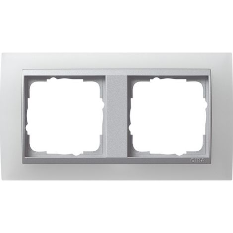 Gira Telaio di copertura 2f Interm. F Alu Gira Event Bianco opaco [021250], 0212 50