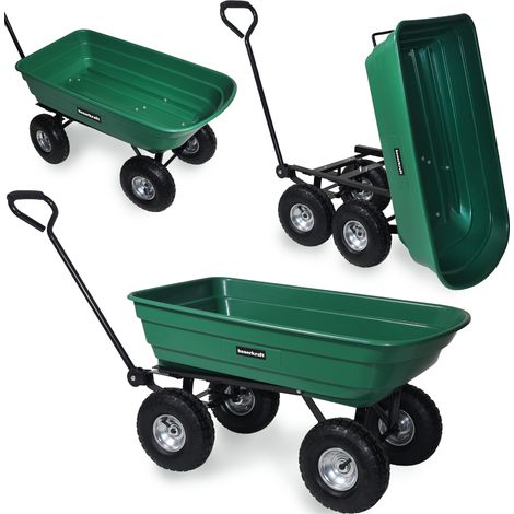 Gartentransportwagen, Schubkarre, Kippanhänger, Griff, Schwenkräder
