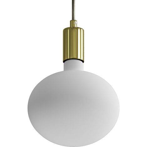 creative cables - Lampada a sospensione Made in Italy completa di cavo tessile e finiture in metallo a contrasto