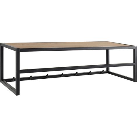 Seaford Wandgarderobe 1 Regal 7 Haken schwarz. (1/5)