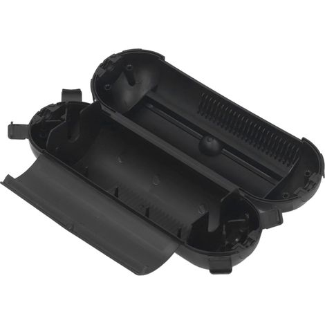 Cache-câble de sécurité extérieur en ABS multifonctionnel à double fermeture, protecteur de connexion de câble extérieur noir (1/5)