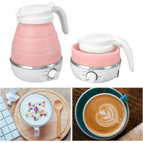 Bouilloire pliable portable 0,6 L 600 W, modèle pliable en silicone avec réglage de la température (1/5)