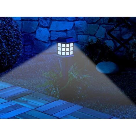 Borne solaire LED 'Asian' - - 6 ampoules - Noir - Elégance - Chic - Plastique - Résine (1/4)