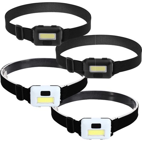 Lampe frontale de travail étanche, idéale pour le camping en famille, la course à pied et la lecture, disponible en blanc et en noir,4Article (1/5)