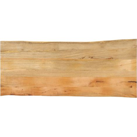 Tischplatte mit Baumkante 140x60x2,5 cm Massivholz Mango (1/5)