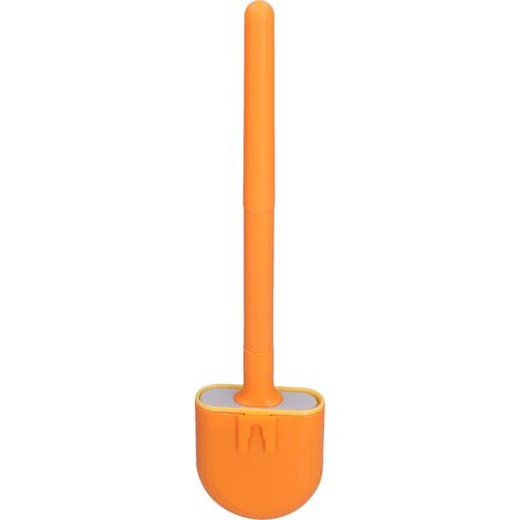 Ensemble de support de séchage de brosse de toilette mural avec poignée amovible, outil de nettoyage pour maison, hôtel, salle de bain, orange
