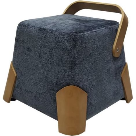 Pouf salon design en tissu bleu DANA Casita (1/2)