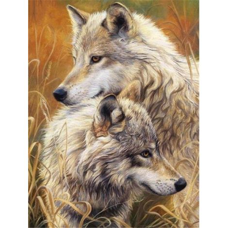 Pintura por números - Lobos de 40x50 cm