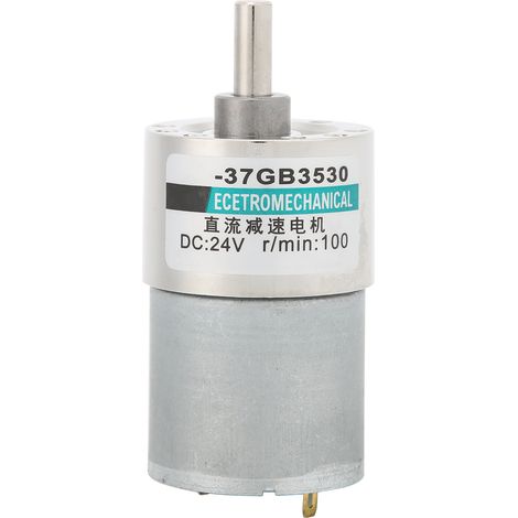 Moteur à engrenages CC 24V 100tr/min, couple élevé, aimant permanent XD37GB3530, réducteur avec support, faible vitesse, moteur électrique robuste pour bricolage (1/5)