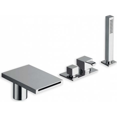 Mitigeur Bain/Douche cascade Chromé QUADRI - CRISTINA ONDYNA QM18051 (1/4)