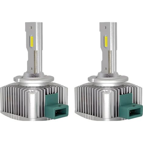 KIT LED AUTO 2 LAMPADE FARI COPPIA D3S LED KIT LAMPADINE LUCE BIANCA 6000K (1/2)
