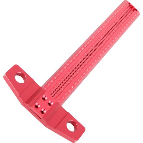 T-Lineal aus Aluminiumlegierung, abnehmbares Markierungswerkzeug für Holzbearbeitung und Rahmenbau, 300 mm (1/5)