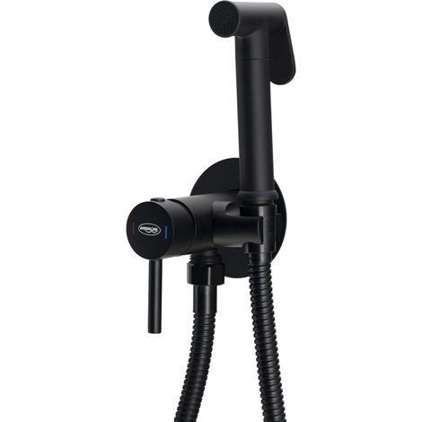 Aqualine Bidet-Zubehör - Bidet-Armatur für Unterputzmontage, mit Brause, schwarz matt SK302B (1/3)