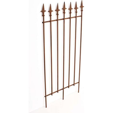Supporto a traliccio per piante rampicanti decorazione da giardino in metallo marrone invecchiato 100003873