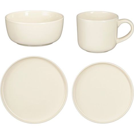 Mica Decorations Service de table Blanc cassé H32xl28xL28.5cm