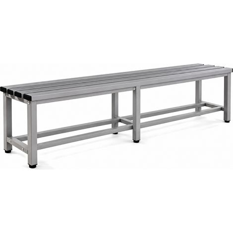 TwinThink Panca da Spogliatoio in Metallo per Palestra e Scuole 150 cm (Grigio) (1/5)