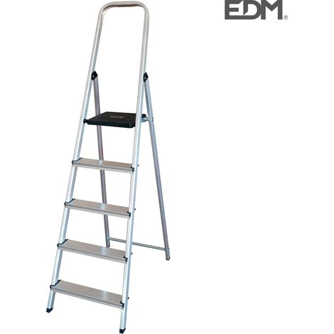 Haushaltsleiter aus Aluminium, 5 Stufen, Edm