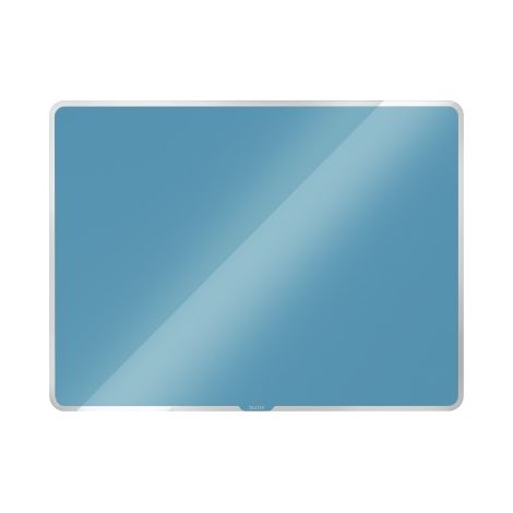 Glasboard Cosy 80 x 60 x 0,4 cm (B x H x T) Tafel magnethaftend inkl. Marker mit Wischer Mikrofaser-Reinigungstuch Sicherheitsglas blau (1/2)