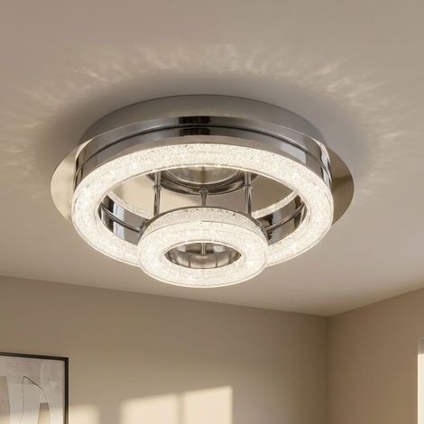 LED Design Decken Leuchte Kristall Strahler Wohn Ess Zimmer Beleuchtung Chrom Lampe Globo 49223-18