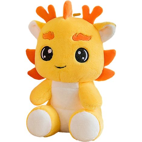 Gelber Drache als Plüschtier, 60 cm, Kissen/Polster/Kissen/Kissen/Kissen/Kissen, Geburtstagsgeschenk (1/3)